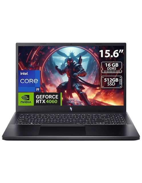 Laptop gamer Acer Nitro V 15 15.6 pulgadas full HD intel core i9 NVIDIA GeForce RTX 4060 16 GB RAM 512 GB SSD