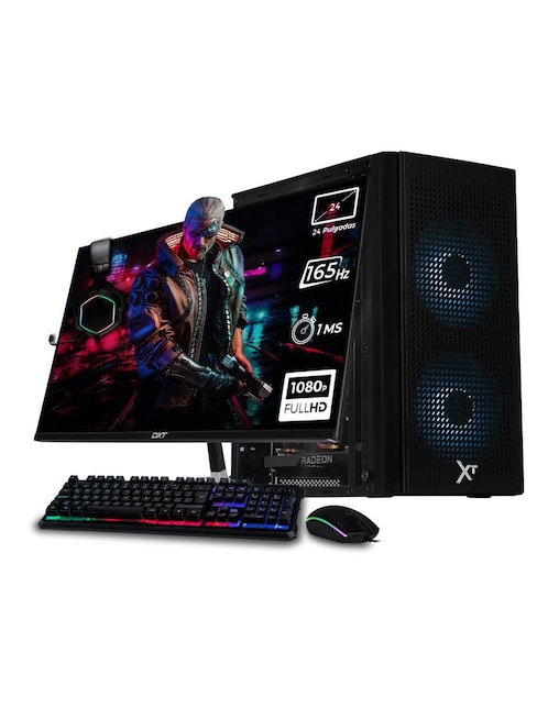 Computadora gamer Xtreme PC Gaming XTPCR516GB6500XTMM2B 24 pulgadas Full HD AMD Ryzen 5 AMD Radeon RX 6500 XT 16 GB RAM 1 TB SSD