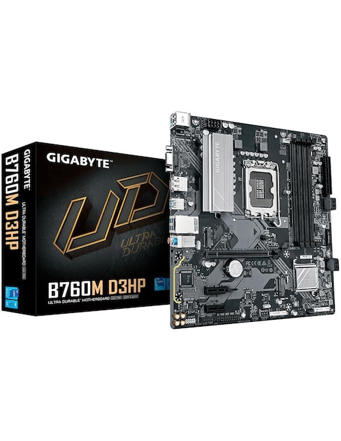 Tarjeta madre Gigabyte B760M D3Hp con procesador Intel