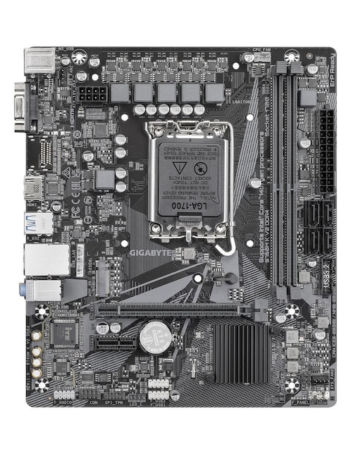 Tarjeta madre Gigabyte B760M K V2 con procesador Intel