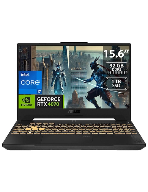 Laptop Gamer Asus TUF Gaming F15 15.6 pulgadas Full HD Intel Core i7 NVIDIA GeForce RTX 4070 32 GB RAM 1 TB SSD