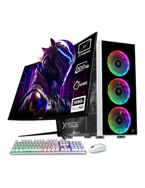 Computadora gamer Xtreme PC Gaming xtpcr716GBvega8mdw 27 pulgadas Full HD amd ryzen 7 amd radeon 16 GB RAM 500 GB ssd