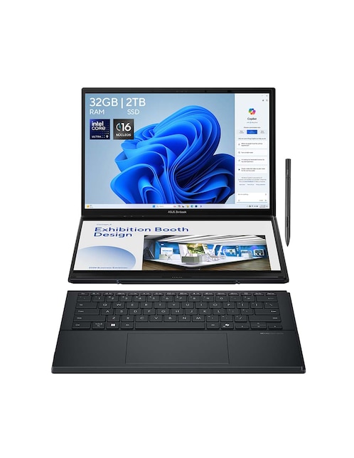 Laptop thin & light Asus Zenbook Duo 14 pulgadas 3K Intel Core Ultra 9 Intel Arc 32 GB RAM 2 TB SSD