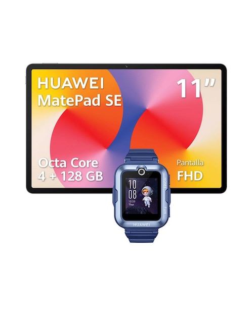 Tablet Huawei Matepad SE 11 pulgadas 128 GB de 4 GB RAM + Watch Kids 4 Pro Gris acero 128 GB