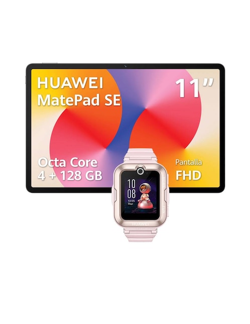 Tablet Huawei Matepad SE 11 pulgadas 128 GB de 4 GB RAM + Watch Kids 4 Po Gris acero 128 GB