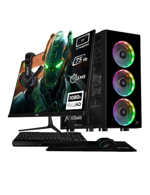 Computadora Gamer Xtreme Pc Gaming XTPCR516GBVEGA7MDB 27 pulgadas Full HD AMD Ryzen 5 AMD Radeon Graphics 16 GB RAM 1 TB SSD