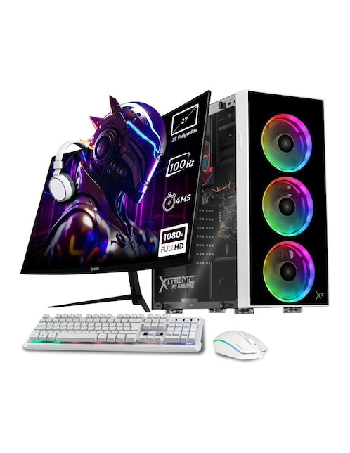 Computadora Gamer Xtreme Pc Gaming XTPCR932GB5780MMDW 27 pulgadas Full HD AMD Ryzen 9 AMD Radeon Graphics 32 GB RAM 1 TB SSD