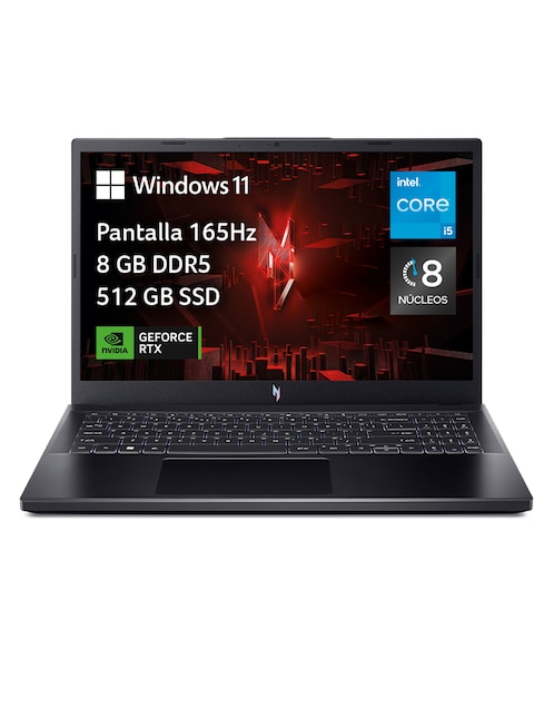 Laptop gamer Acer Nitro V 15 15.6 pulgadas Full HD Intel Core i5 NVIDIA GeForce RTX 4050 8 GB RAM 512 GB SSD