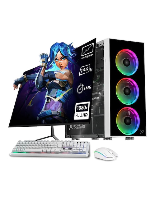 Computadora gamer Xtreme PC Gaming XTPCR516GB3050MDW 23.8 pulgadas Full HD AMD Ryzen 5 NVIDIA GeForce RTX 3050 16 GB RAM 1 TB SSD