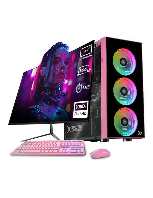 Computadora gamer Xtreme Pc Gaming 23.8 pulgadas Full HD AMD Ryzen 5 NVIDIA GeForce RTX 3050 16 GB RAM 1 TB SSD