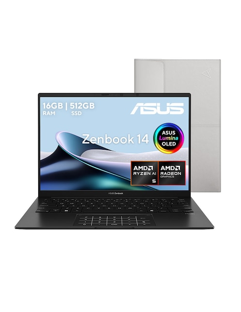 Laptop thin & light Asus Zenbook 14 14 pulgadas Wuxga AMD Ryzen AI 5 340 AMD Radeon 16 GB RAM 512 GB SSD