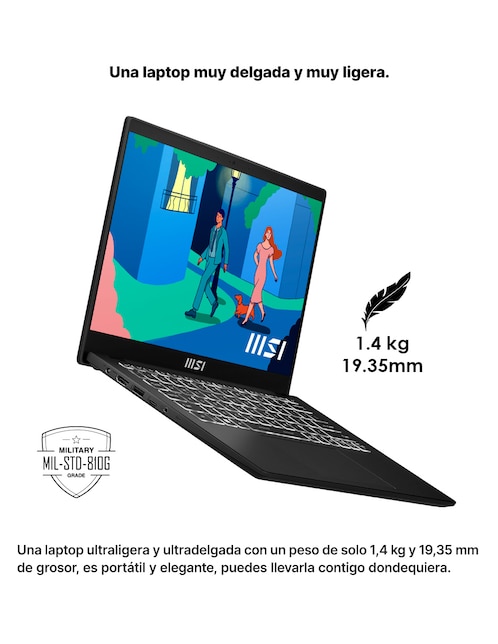 Laptop MSI Modern 14 C7M-416MX 14 pulgadas Full HD AMD Ryzen 5 AMD ...