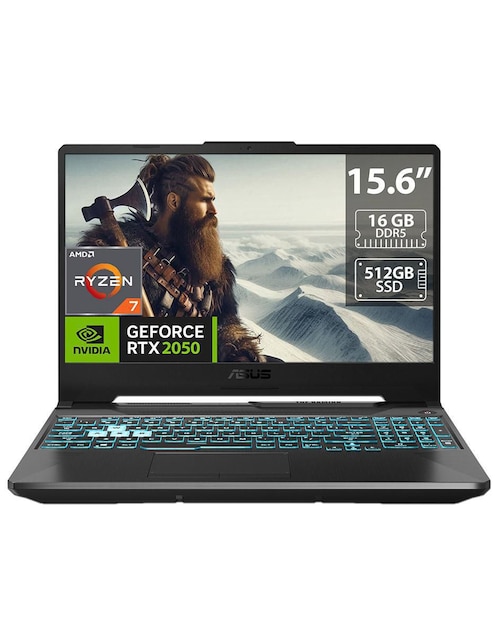 Laptop Gamer Asus TUF Gaming A15 15.6 pulgadas Full HD AMD Ryzen 7 NVIDIA GeForce RTX 2050 16 GB RAM 512 GB SSD