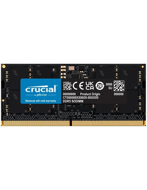Memoria RAM SODIMM DDR5 16 GB CT16G56C46S5 Memoria RAM SODIMM DDR5 16 GB CT16G56C46S5