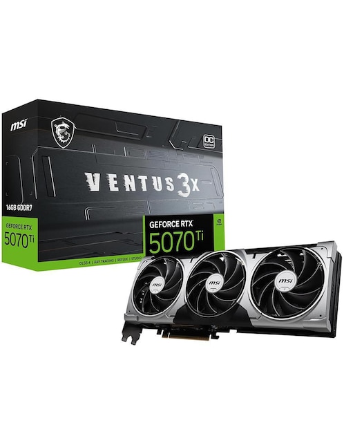Tarjeta de video Msi RTX 5070TI Ventus 3XOC Plateado