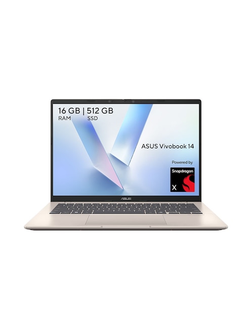 ASUS Laptop thin & light Asus x1407qa-ly045w 14 pulgadas wuxga snapdragon x qualcomm adreno 16 GB RAM 512 GB SSD