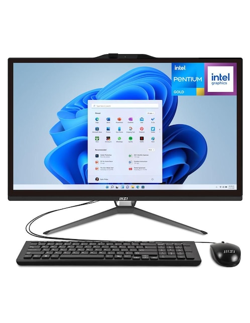 Computadora All In One Msi Pro AP222T 13M 21.5 pulgadas Full HD Intel Pentium Gold Intel UHD Graphics 12 GB RAM 128 GB SSD