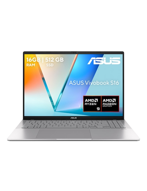 ASUS Laptop Thin & Light Asus Vivobook S 16 pulgadas wuxga AMD Ryzen 9 integradas 16 GB RAM 512 GB SSD