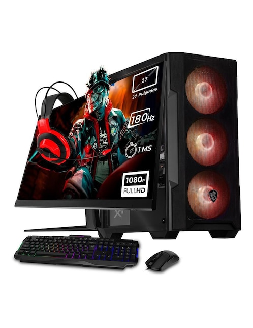 XTREME PC GAMING Computadora gamer Xtreme Pc Gaming XTMSIR732GBRX7600MMF 27 pulgadas Full HD AMD Ryzen 7 AMD Radeon RX 7600 16 GB RAM  1 TB SSD