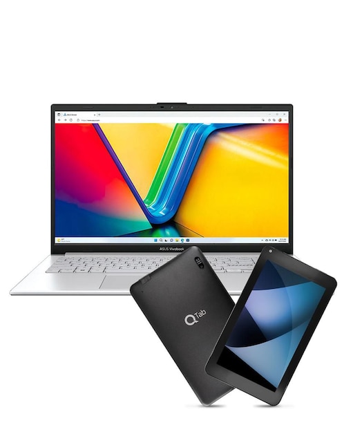 Laptop Asus 90nb10j2-m033n0 15.6 pulgadas Full HD Intel core i3 Intel UHD graphics 8 GB RAM 512 GB SSD + Tablet Q-Touch V5 de 7 pulgadas con procesador Quad-Core, 1GB RAM, 16GB