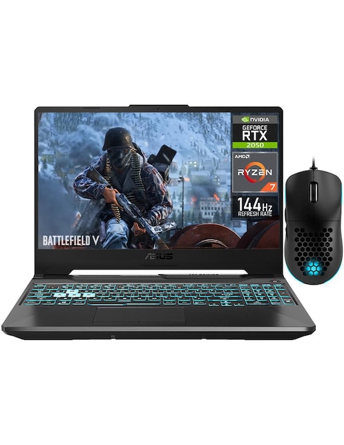 Laptop gamer Asus Tuf Gaming a15 15.6 pulgadas Full HD AMD Ryzen 7 NVIDIA Geforce RTX 2050 16 GB RAM 1 TB SSD