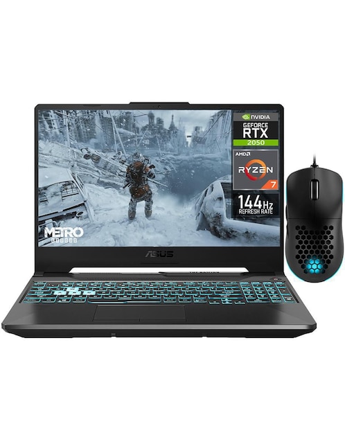Laptop gamer Asus Tuf Gaming a15 15.6 pulgadas Full HD AMD Ryzen 7 NVIDIA Geforce RTX 2050 24 GB RAM 1.5 TB SSD
