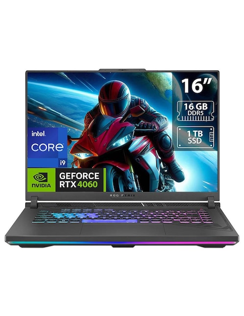 Laptop gamer Asus Rog Strix G16 16 pulgadas WUXGA Intel Core i9 NVIDIA GeForce RTX 4060 16 GB RAM 1 TB SSD