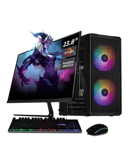 XTREME PC GAMING Computadora gamer Xtreme Pc Gaming XTACR732GBVEGA7MDPMB 23.8 pulgadas Full HD AMD Ryzen 7 AMD Radeon Graphics 32 GB RAM 1 TB SSD