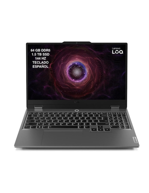 LENOVO Laptop gamer Lenovo Loq 15ARP9 15.6 pulgadas Full HD AMD Ryzen 7 NVIDIA GeForce RTX 4050 64 GB RAM 1.5 TB SSD