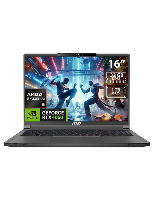 MSI Laptop gamer Msi Msi Creator A16 Ai+ 16 pulgadas QHD+ AMD Ryzen Ai 9 NVIDIA GeForce RTX 4060 32 GB RAM 1 TB SSD