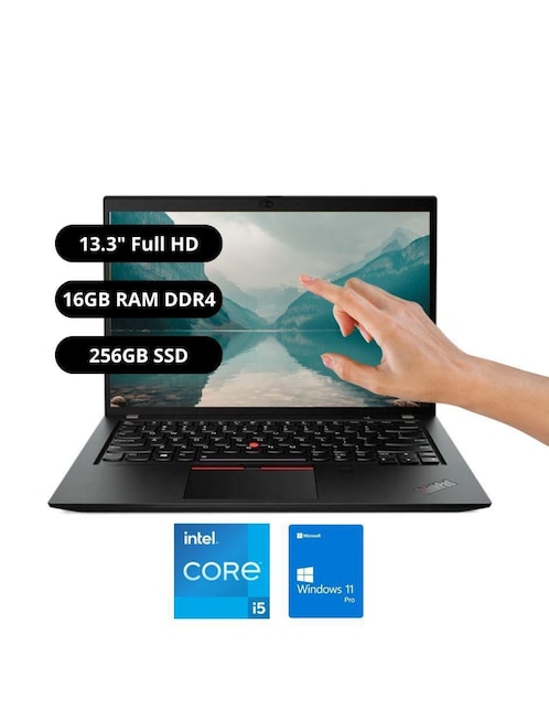 LENOVO Laptop Lenovo Thinkpad X13 13.3 pulgadas Full HD Intel Core i5 integradas 16 GB RAM 256 GB SSD reacondicionado