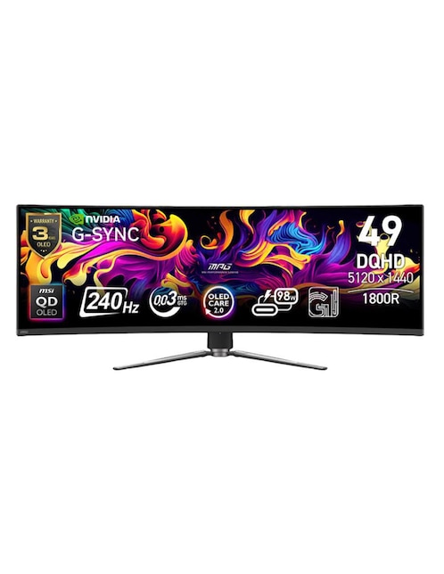 Monitor gamer XDR DQHD 49 pulgadas MPG 491CQPX QD-OLED