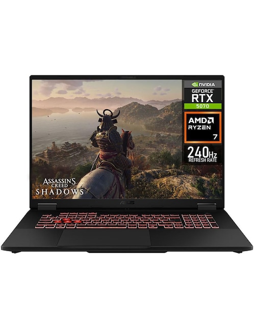 ASUS Laptop gamer Asus TUF Gaming A18 18 pulgadas WQXGA Amd Ryzen 7 Nvidia GeForce RTX 5070 32 gb ram 1 TD SSD