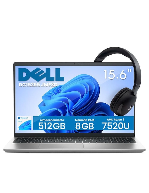 DELL Laptop Dell Dell Inspiron 15 15.6 pulgadas Full HD AMD Ryzen 5 AMD Radeon 8 GB RAM 512 GB SSD