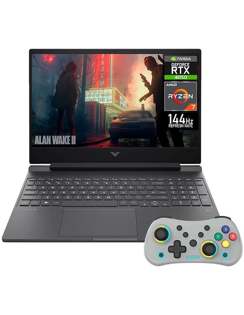 HP Laptop gamer Hp Victus 15.6 pulgadas full hd amd ryzen 7 nvidia geforce rtx 4050 24 gb ram 512 gb ssd