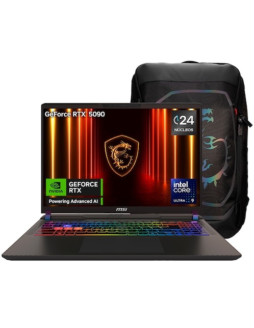 MSI Laptop gamer MSI Vector 16 HX AI A2XWJG-652MX 16 pulgadas QHD+ Intel Core Ultra 9 NVIDIA GeForce RTX 5090 64 GB RAM 2 TB SSD