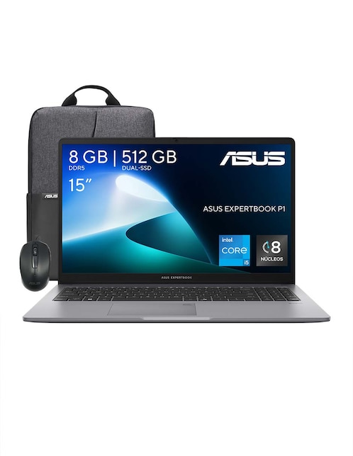 ASUS Laptop thin & light Asus P1503CVA-i58G512-H1 15.6 pulgadas Full HD Intel Core I5 Intel UHD Graphics 8 GB Ram 512 GB SSD