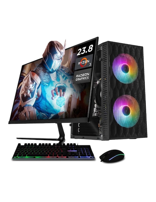 Computadora gamer XTPCR316GBVEGA8MFB 23.8 pulgadas Full HD AMD Ryzen 3 AMD Radeon Graphics 16 GB RAM 500 GB SSD 1