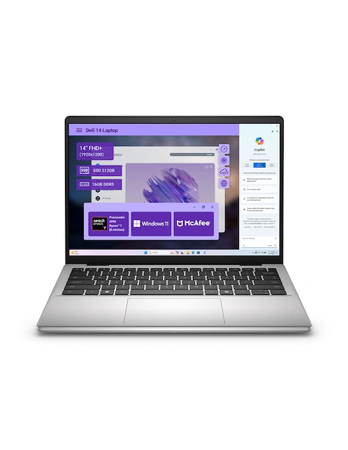 DELL Laptop thin & light Dell DC14255 14 pulgadas Full HD+ Amd Ryzen 7 Amd radeon 16 GB Ram 512 GB SSD
