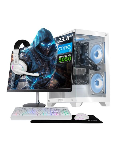 XTREME PC GAMING Computadora gamer Xtreme Pc Gaming XTPCI532GB5050MCHW 23.8 pulgadas Full HD Intel Core i5 NVIDIA GeForce RTX 5050 16 GB RAM 1 TB SSD
