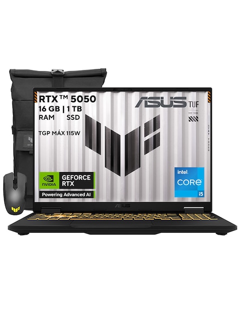 ASUS Laptop gamer Asus FX608JHR-RV147W 16 pulgadas WUXGA Intel Core i5 NVIDIA GeForce RTX 5050 16 GB RAM 1 TB SSD