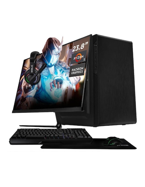 XTREME PC GAMING Computadora gamer Xtreme Pc Gaming XTPCR516GBVEGA11MPB 23.8 pulgadas Full HD AMD Ryzen 5 AMD Radeon Vega 11 16 GB RAM 500 GB SSD