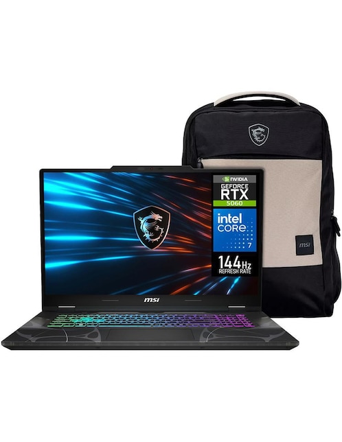MSI Laptop gamer Msi Cyborg 17 17.3 pulgadas Full HD Intel Core 7 240H Nvidia GeForce RTX 5060 64 GB RAM 1 TB SSD