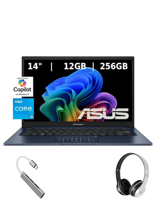 Laptop Asus Vivobook 14 pulgadas Full HD Intel Core i5 Intel Iris Xe 12 GB RAM 512 GB SSD