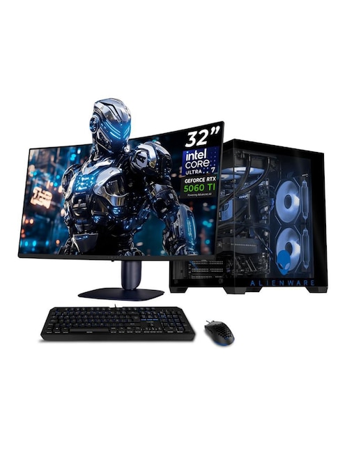 Computadora gamer Xtreme Pc Gaming XTPCU732GB55060TIMAE 32 pulgadas QHD Intel core ultra 7 NVIDIA GeForce RTX 5060 Ti 32 GB RAM 1 TB SSD