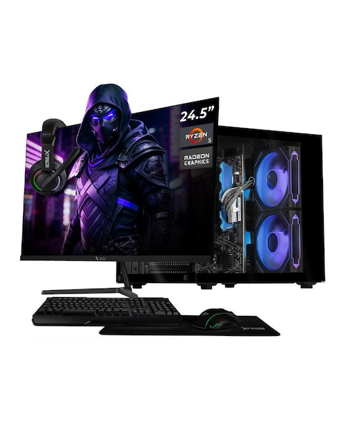 XTREME PC GAMING Computadora gamer Xtreme PC Gaming XTBRR516GBVEGA11MTGB 24 pulgadas Full HD AMD Ryzen 5 AMD Radeon Vega 11 16 GB RAM 500 GB SSD