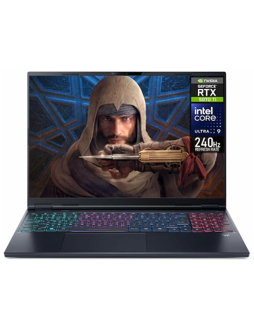 ACER Laptop gamer Acer Predator Helios Neo 16S 16 pulgadas WQXGA Intel core ultra 9 NVIDIA GeForce RTX 5070 ti 32 GB RAM 1 TB SSD