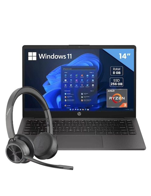 HP Laptop HP BP0L77Y98 14 pulgadas HD AMD Ryzen 3 AMD Radeon Graphics 8 GB Ram 256 GB SSD