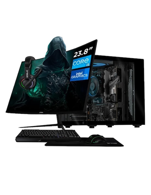 XTREME PC GAMING Computadora gamer Xtreme Pc Gaming XTBRI516GBHD730MTGB 23.8 pulgadas Full HD Intel Core I5 Intel UHD Graphics 730 16 GB RAM 500 GB SSD