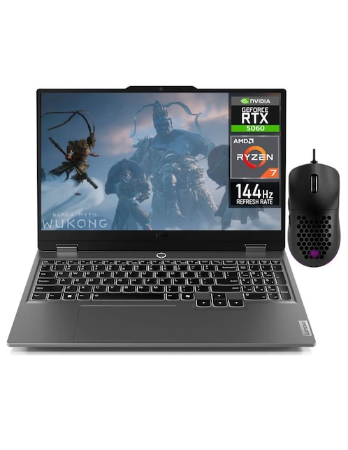 LENOVO Laptop gamer Lenovo LOQ15I-506032512M 15.6 pulgadas Full HD AMD Ryzen 7 NVIDIA GeForce RTX 5060 32 GB RAM 512 GB SSD